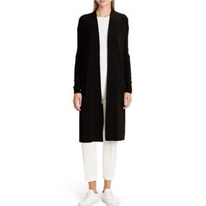 MaxMara Leisure Button Down Black Cardigan Long Sleeve Duster Size M
